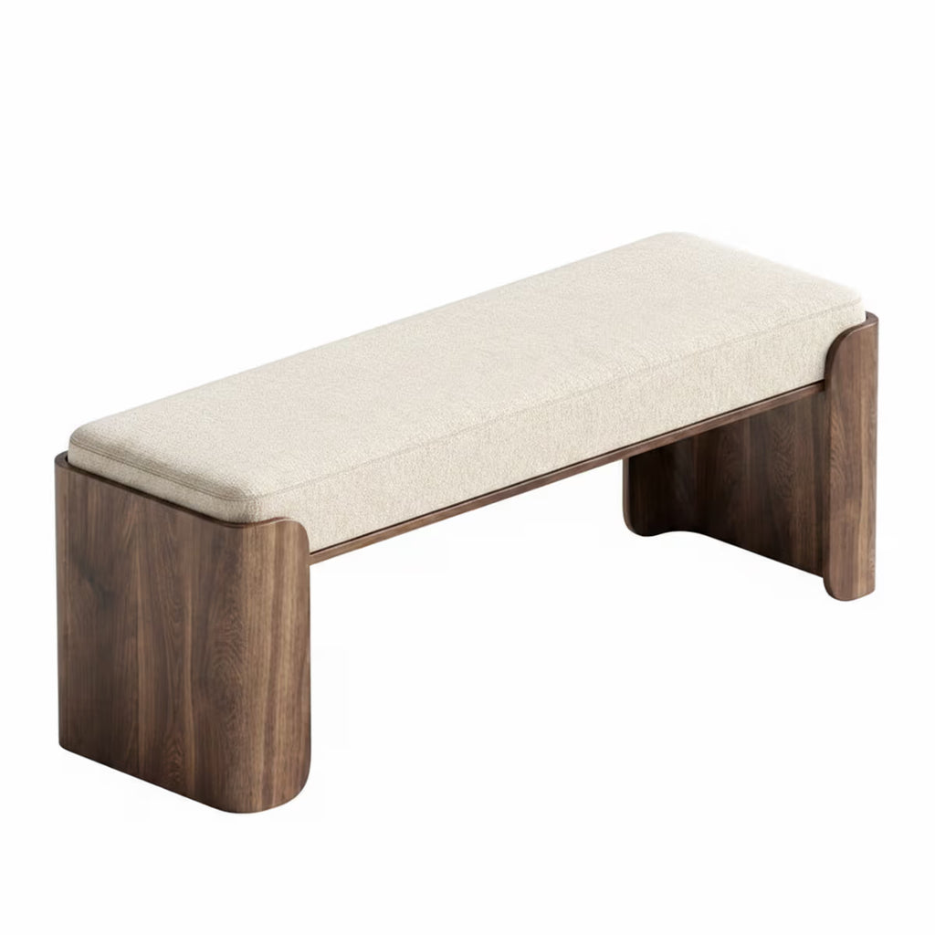 Modern Wood Upholstered Bench