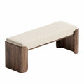 Modern Wood Upholstered Bench