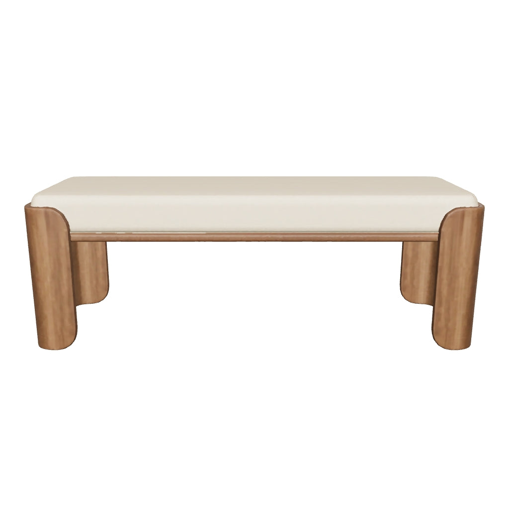 Modern Wood Upholstered Bench